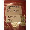 Image 3 : LOT OF (4) 1926 STANDING LIBERTY QUATERS 90% SILVER