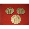 Image 1 : LOT OF (3) STANDING LIBERTY QUATERS 90% SILVER