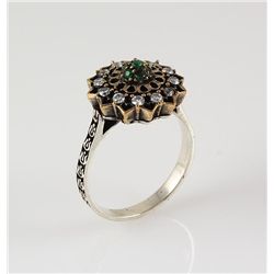 Natural Stone Statement Victorian Design Ring