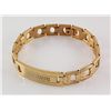 Image 2 : Men's Electroplated Link Gold Bracelet 8 3/4"