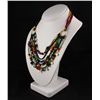 Image 1 : Crazy Ribbon Lace Gemstone Beads Handmade Necklace