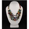 Image 2 : Crazy Ribbon Lace Gemstone Beads Handmade Necklace