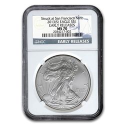 2013 (S) Silver American Eagle MS-70 NGC (Early Release