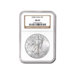 2008 Silver American Eagle (NGC MS-69)