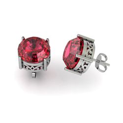 Garnet 5.75ctw Earring 14kt White Gold