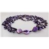 Image 2 : 733.00CTW PURPLE 6 ROW MOTHER OF PEARL NECKLACE