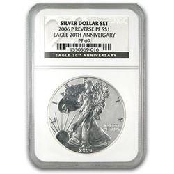 2006-W (3-Coin) Silver Eagle Set MS-69 & PF-69 UCAM NGC