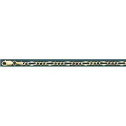 STAMPED FIGARO 3+1 3 COLOR 80 3.6mm 18in. 7 grs 14kt 3t