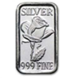 1 gram Rose Silver Bar (.999 Fine)