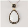 Image 2 : White Agate Natural Stone Victorian Design Pendant