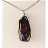 Image 1 : 135.40CTW NATURAL UNCUT GEMSTONE WIRE WRAPPED PENDANT