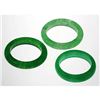 Image 2 : Natural Simple Green Jade 33.72ctw Band Ring Lot of 3