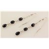 Image 2 : Sterling Silver Drop Dangle 15.80ctw Sapphire Earring