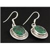 Image 2 : EMERALD BERYL 40.78CTW SILVER HOOK EARRING