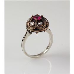 Natural Stone Statement Victorian Design Ring