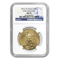 2012-W 1 oz Burnished Gold American Eagle MS-70 NGC