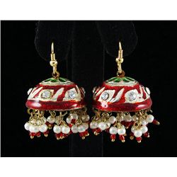 11.66GRAM INDIAN HANDMADE LAKH FASHION EARRING