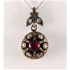 Image 1 : Natural Stone Vintage Victorian Design Pendant