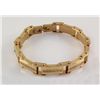 Image 1 : Men's Electroplated Link Gold Bracelet 8 3/4"