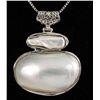 Image 1 : UNIQUE 17.21GRAMS MOTEHR OF PEARL SILVER PENDANT