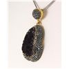 Image 1 : Raw Druzy Natural Stone Druse Victorian Look Pendant