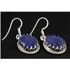 Image 2 : SAPPHIRE CORRUNDUM 39.37CTW SILVER HOOK EARRING