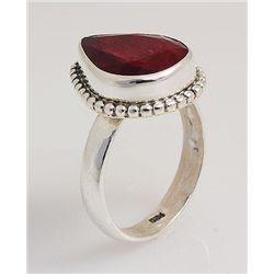 RUBY CORRUNDUM 23.34CTW ANTIQUE LOOKS .925 RING