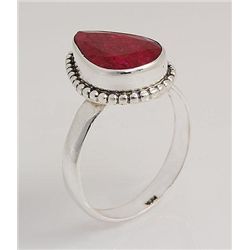 RUBY CORRUNDUM 22.40CTW ANTIQUE LOOKS .925 RING