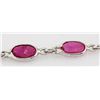 Image 2 : 13.78CT Ruby Gemstone in Silver Bezel Bracelet 2.18g