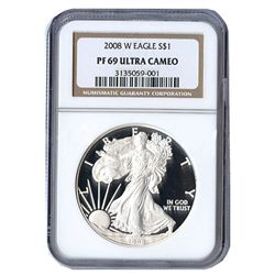 Certified Proof Silver Eagle PF69 2008