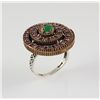 Image 1 : Natural Stone Cocktail Victorian Design Ring