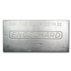 100 oz Engelhard Silver Bar (Secondary Market) .999 Fin