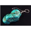 Image 1 : NATURAL 222.57CTW TURQUOISE WIRE WRAPPED PENDANT
