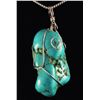 Image 2 : NATURAL 222.57CTW TURQUOISE WIRE WRAPPED PENDANT