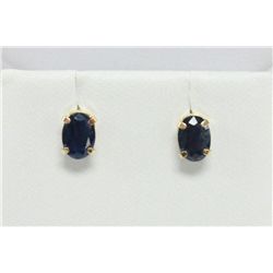 14kt Gold and Genuine Sapphire Earrings