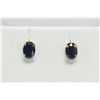 Image 1 : 14kt Gold and Genuine Sapphire Earrings