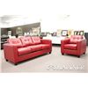 Image 1 : Two Piece Bonded Leather Sofa Set Including  Sofa & Chair
