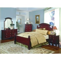 King Size Bedroom Set Including Bed, Dresser,  Mirror, Highboy & Night Table