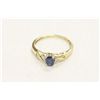 Image 1 : 10kt Gold Ring With Genuine Sapphire and  Diamonds Size 7 (Appraised $600)