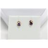 Image 1 : 14kt Gold and Genuine Amethyst Earrings