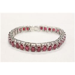 Sterling Silver and Genuine Ruby Bracelet  (Appraised $5,046)