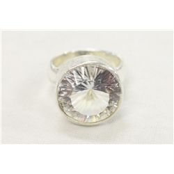 Sterling Silver and Genuine Topaz Ring Size 8