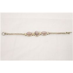 Sterling Silver Bracelet With Genuine  Gemstones