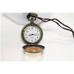 Pocket Watch With Rose Color Face