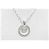 Image 1 : Michelle Merizzi Designer Sterling Silver  Plated Necklace and Double Circle of Life  Pendant With C