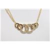 Image 1 : Joshua Lieff Designer Gold Plated Triple  Strand Necklace and Circle Pendant With Clear  Swarovski C