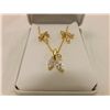 Image 1 : Joshua Lieff Designer Yellow Gold Plated  Necklace/Pendant and Earrings with Clear  Swarovski Crysta