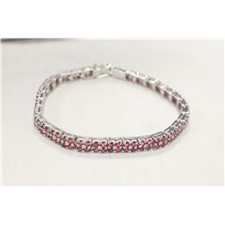 Sterling Silver and Genuine Ruby Bracelet  (Appraised $1,431)