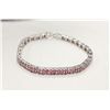 Image 1 : Sterling Silver and Genuine Ruby Bracelet  (Appraised $1,431)