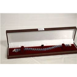 Sterling Silver and Genuine Tanzanite  Bracelet